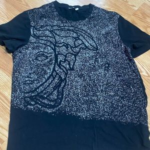Versace shirt black and silver size xl